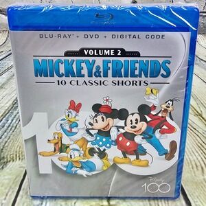 Mickey & Friends 10 Classic Shorts - Volume 2 [Blu-ray + DVD + Digital Code) NEW
